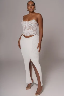 White Rosemere Lace Top*JLUXLABEL Clearance