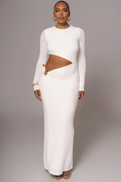 White Summer Romance Cutout Dress*JLUXLABEL Best