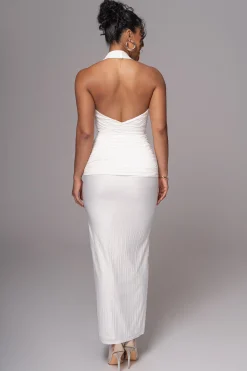 White Under The Moonlight Drape Dress*JLUXLABEL Sale