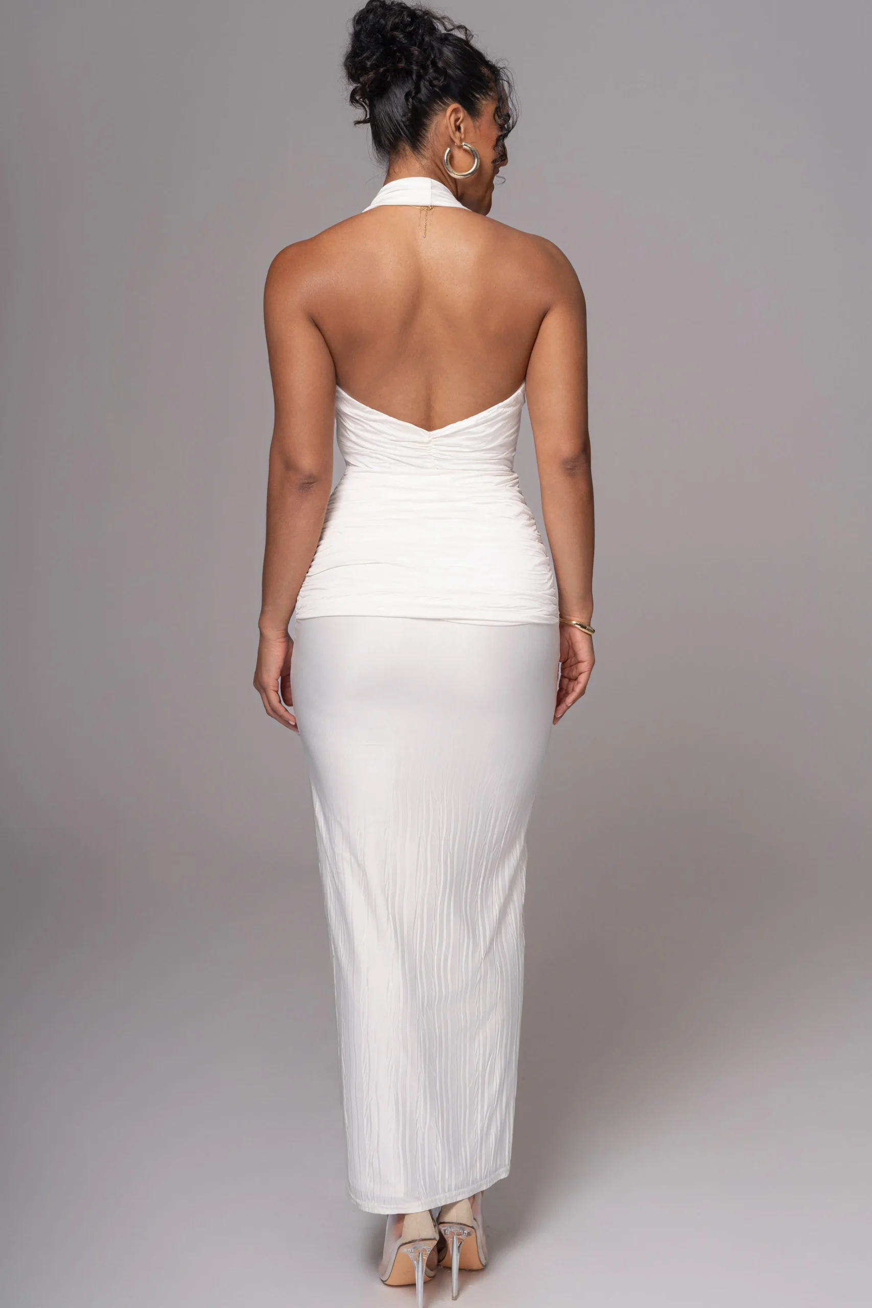 White Under The Moonlight Drape Dress*JLUXLABEL Sale