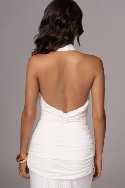 White Under The Moonlight Drape Dress*JLUXLABEL Sale