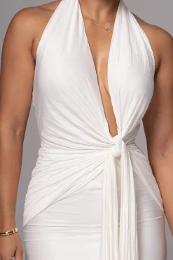 White Under The Moonlight Drape Dress*JLUXLABEL Sale