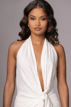 White Under The Moonlight Drape Dress*JLUXLABEL Sale