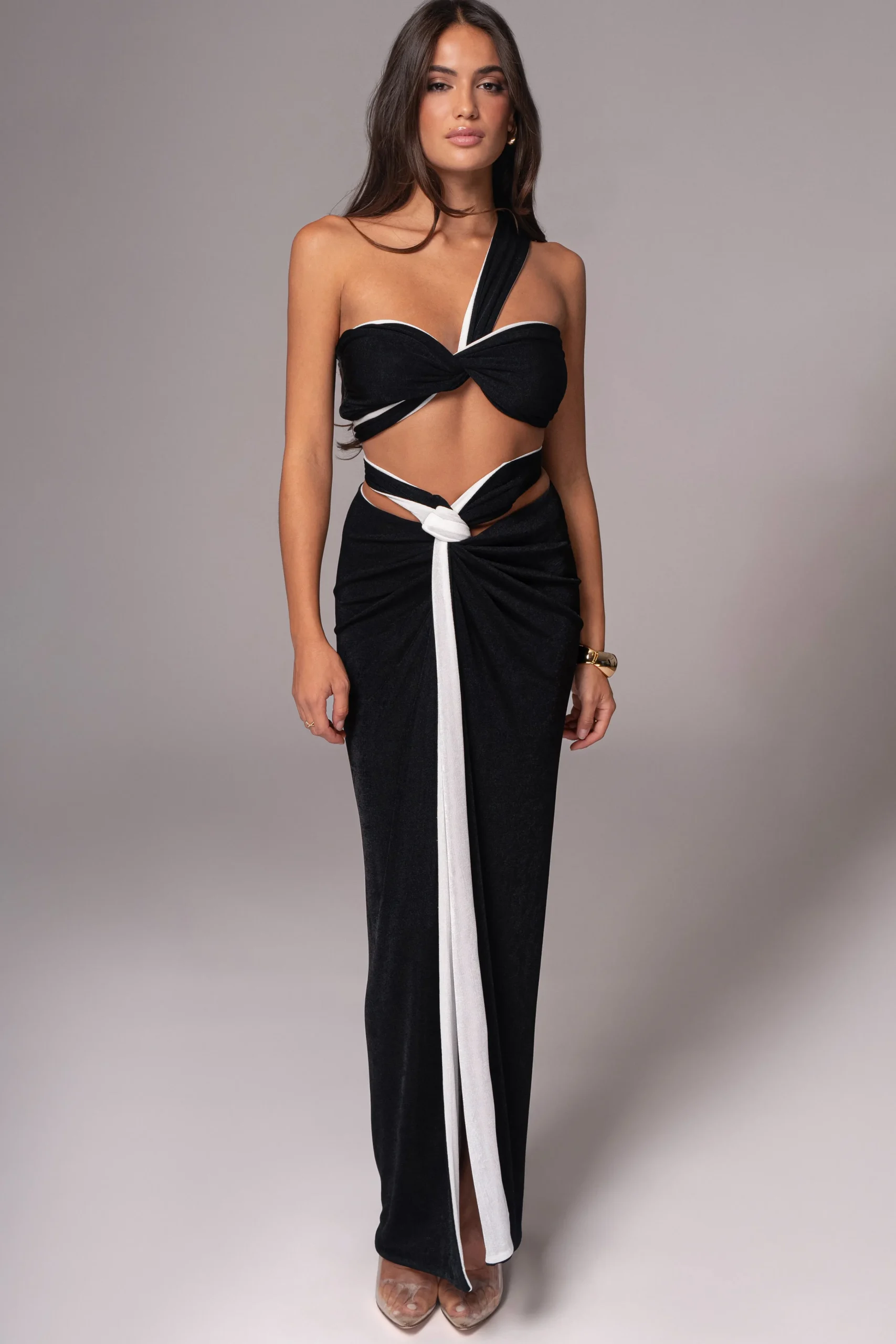 White/Black Venus Reversible Skirt Set*JLUXLABEL Sale