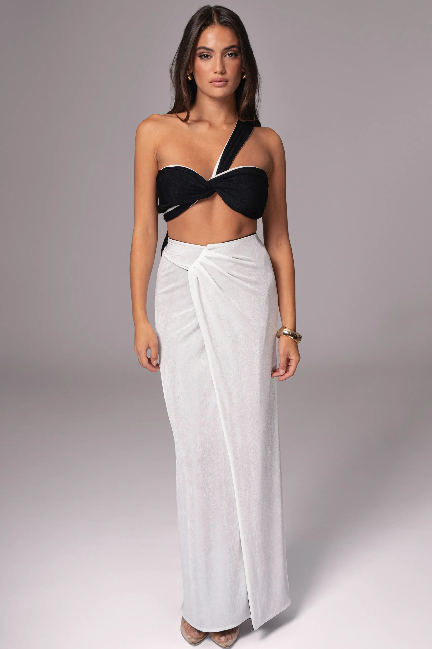 White/Black Venus Reversible Skirt Set*JLUXLABEL Sale