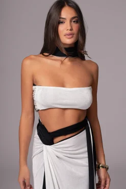 White/Black Venus Reversible Skirt Set*JLUXLABEL Sale