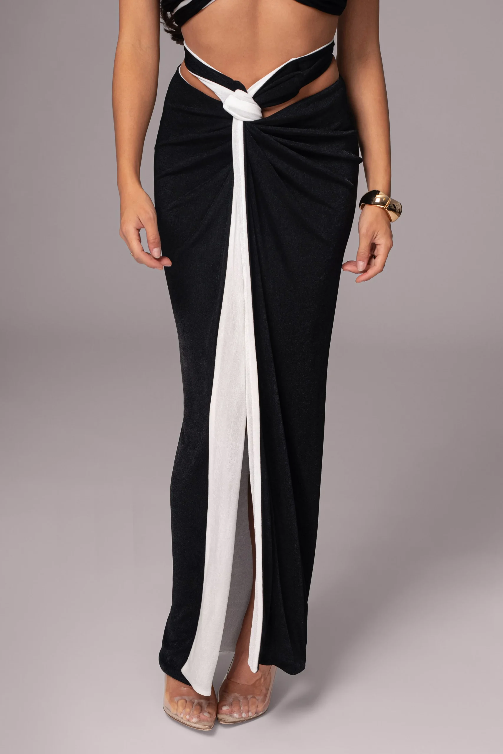 White/Black Venus Reversible Skirt Set*JLUXLABEL Sale