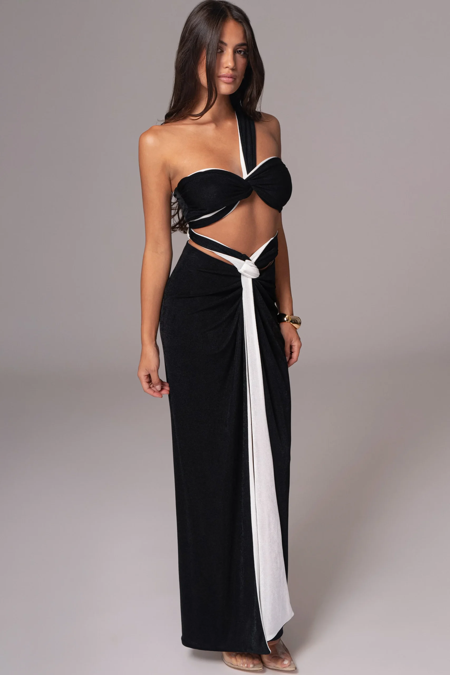 White/Black Venus Reversible Skirt Set*JLUXLABEL Sale