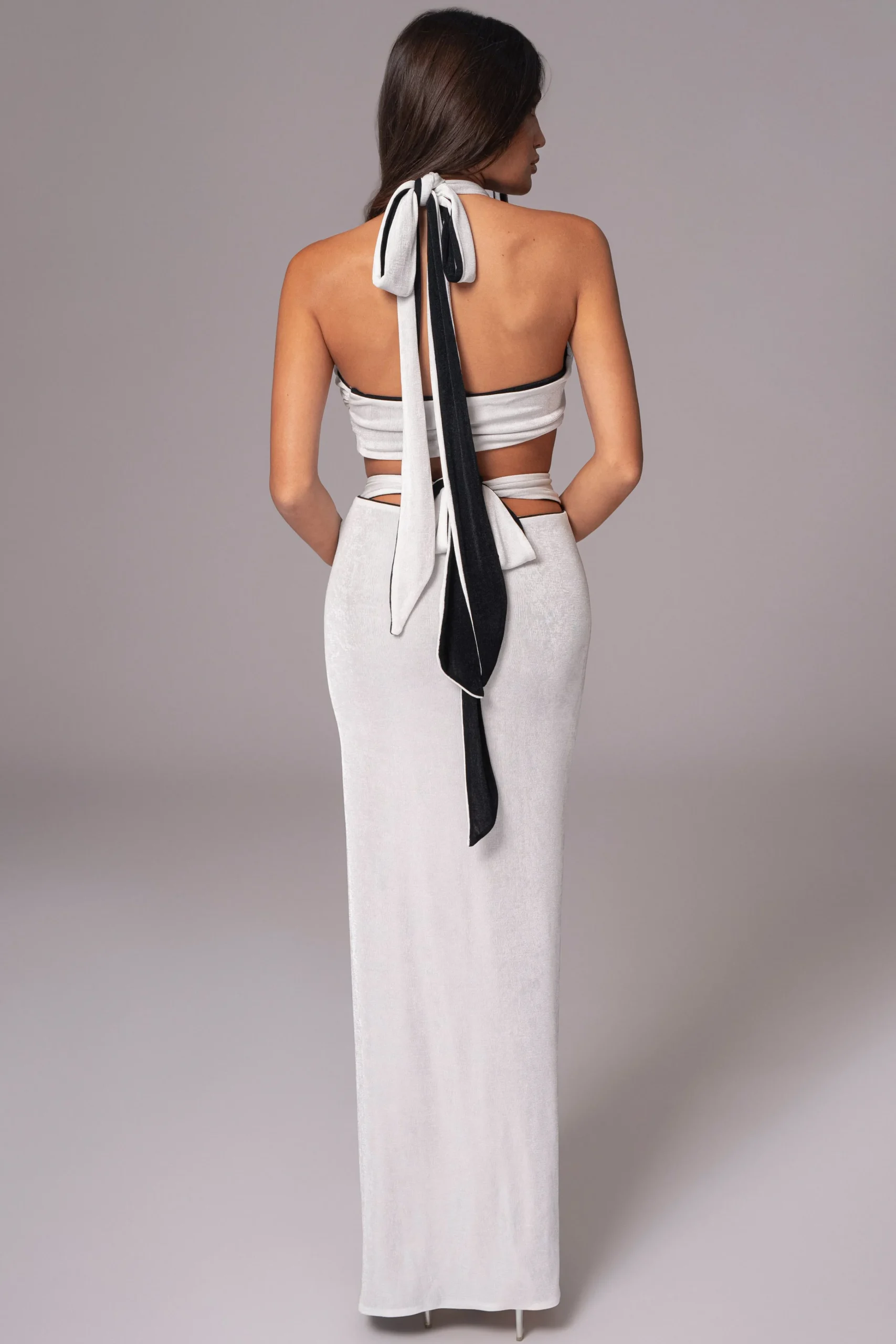 White/Black Venus Reversible Skirt Set*JLUXLABEL Sale