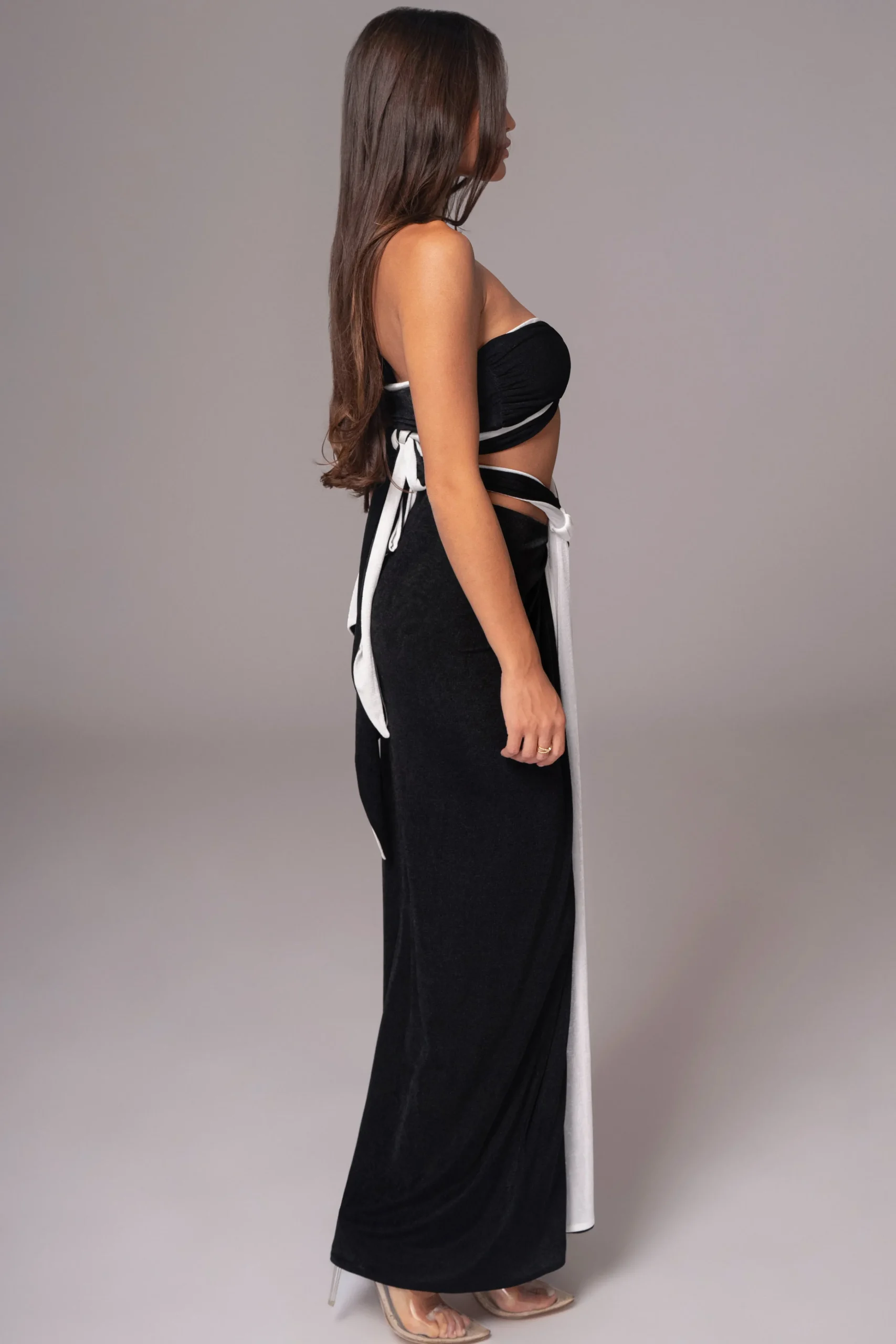 White/Black Venus Reversible Skirt Set*JLUXLABEL Sale