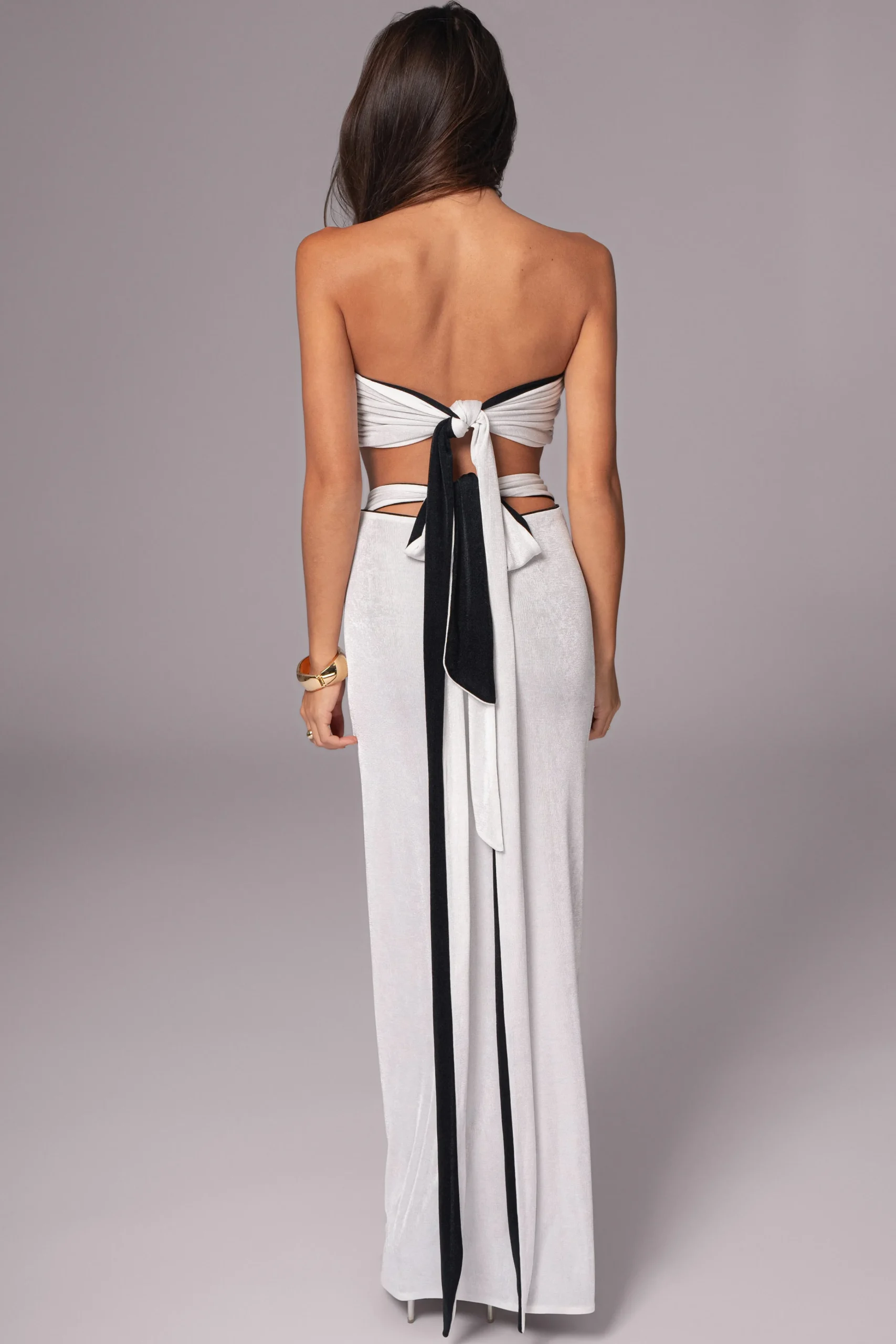 White/Black Venus Reversible Skirt Set*JLUXLABEL Sale