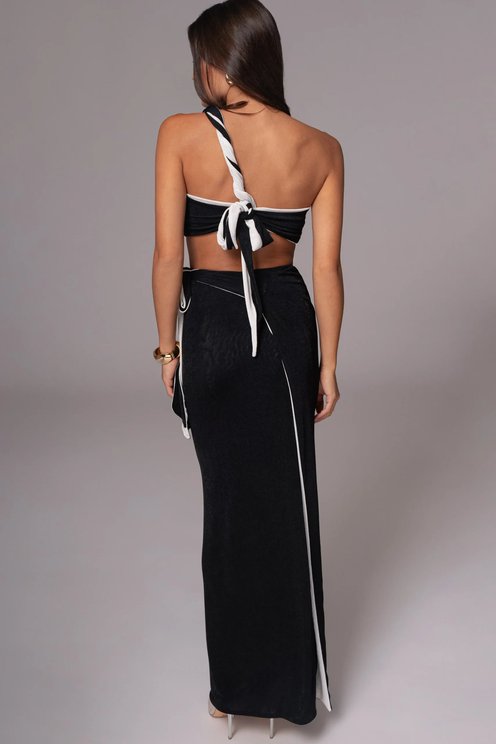 White/Black Venus Reversible Skirt Set*JLUXLABEL Sale