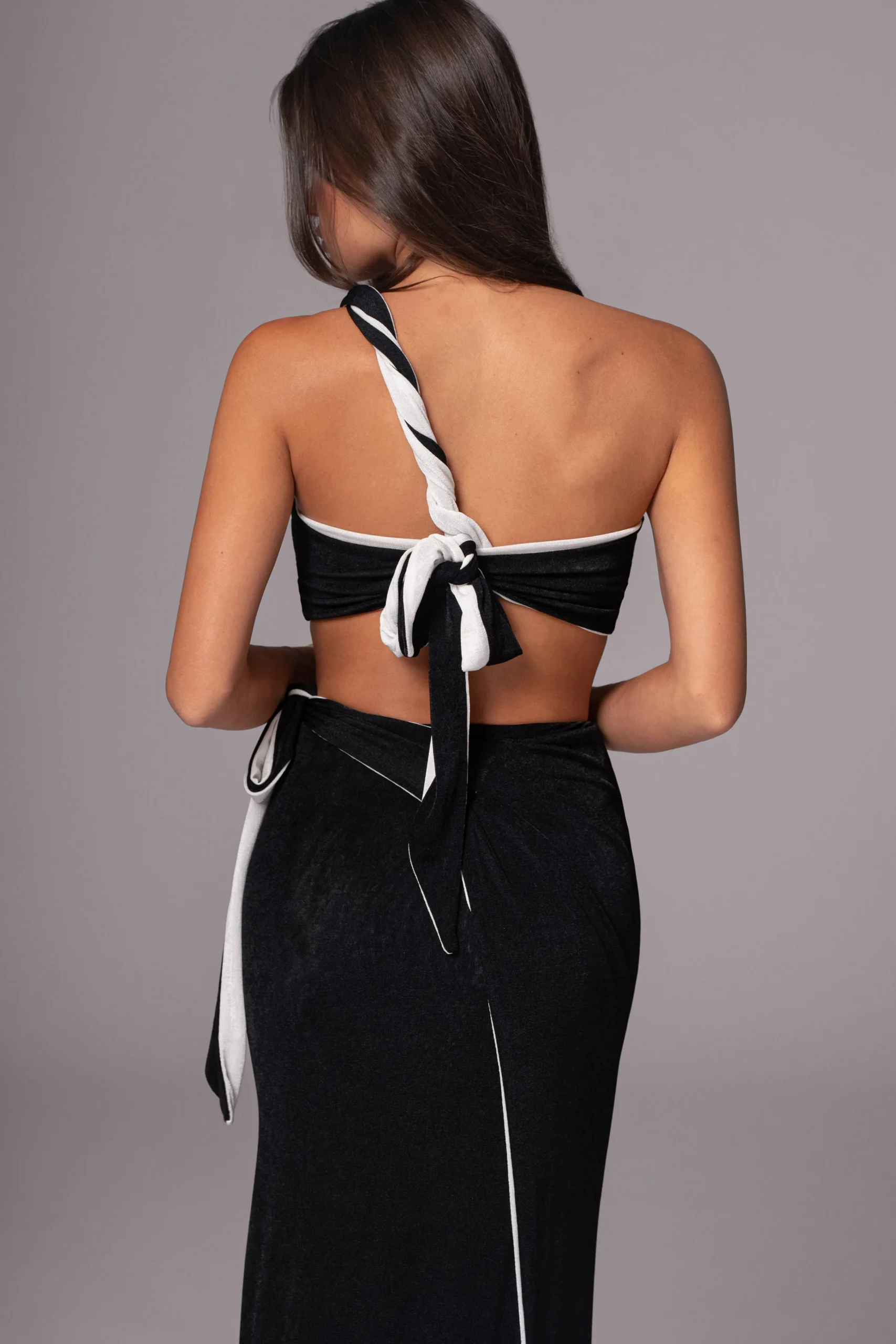 White/Black Venus Reversible Skirt Set*JLUXLABEL Sale
