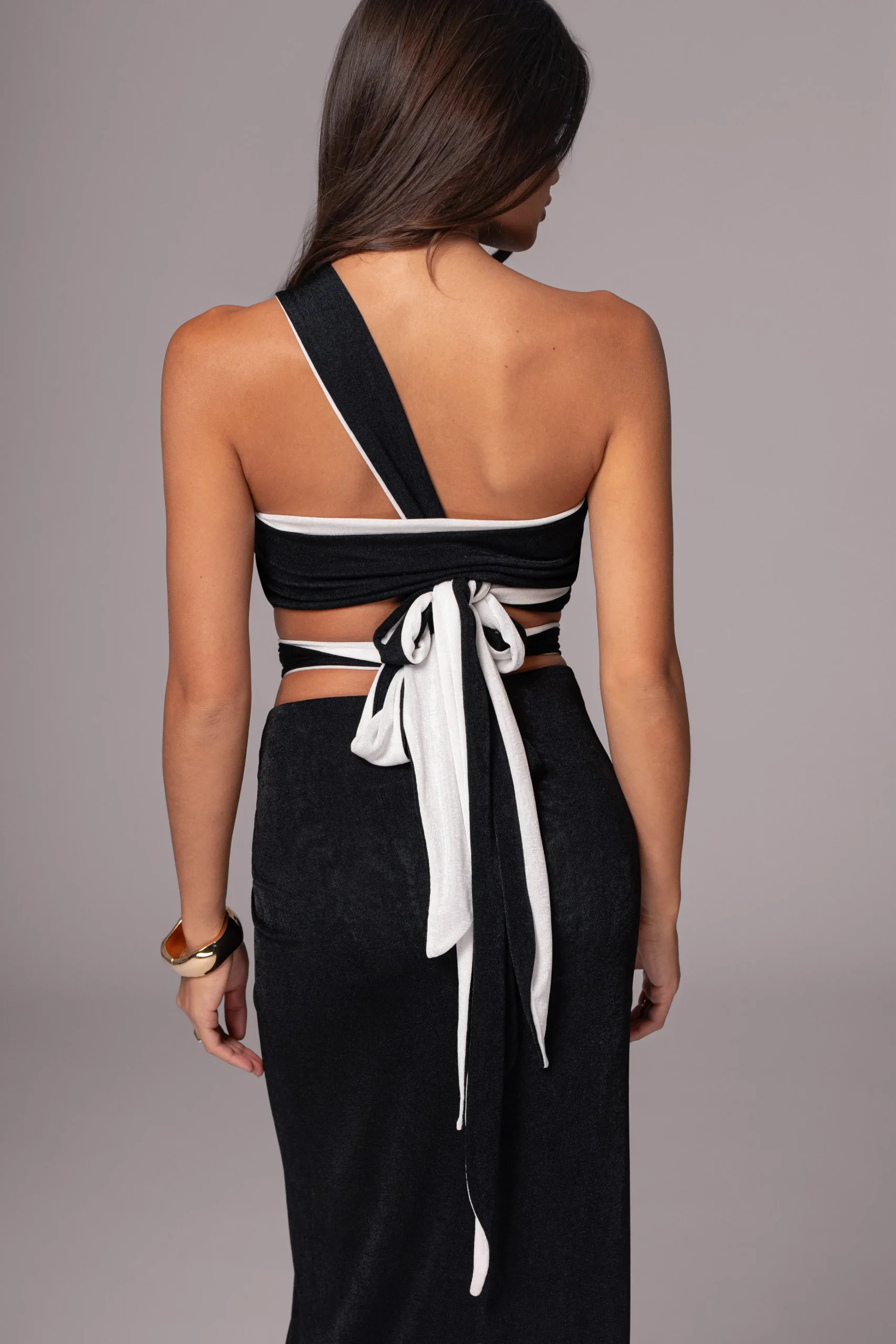 White/Black Venus Reversible Skirt Set*JLUXLABEL Sale