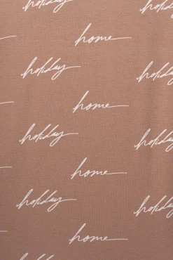 White/Tan Home For The Holiday Adult Pajama Set*JLUXLABEL Discount