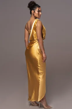 Yellow Anastacia Drape Maxi Dress*JLUXLABEL Outlet