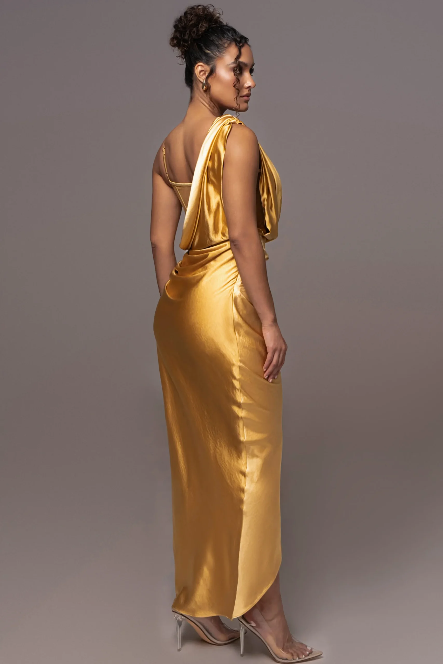 Yellow Anastacia Drape Maxi Dress*JLUXLABEL Outlet