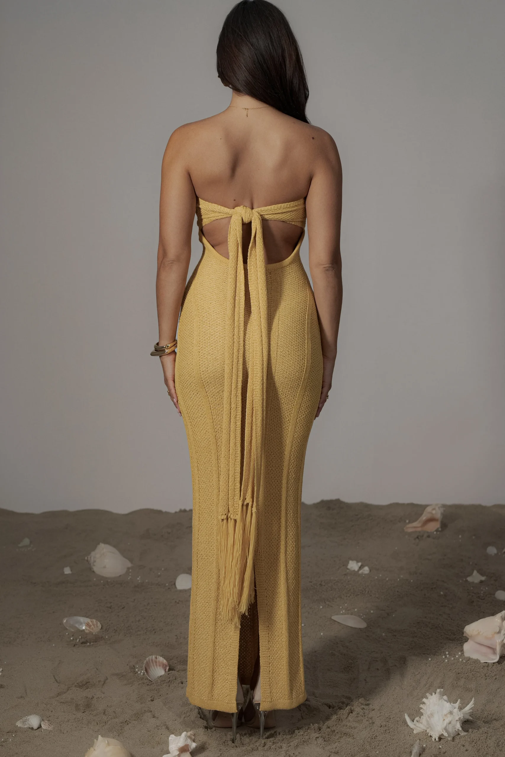 Yellow Blanca Strapless Maxi Dress*JLUXLABEL Clearance