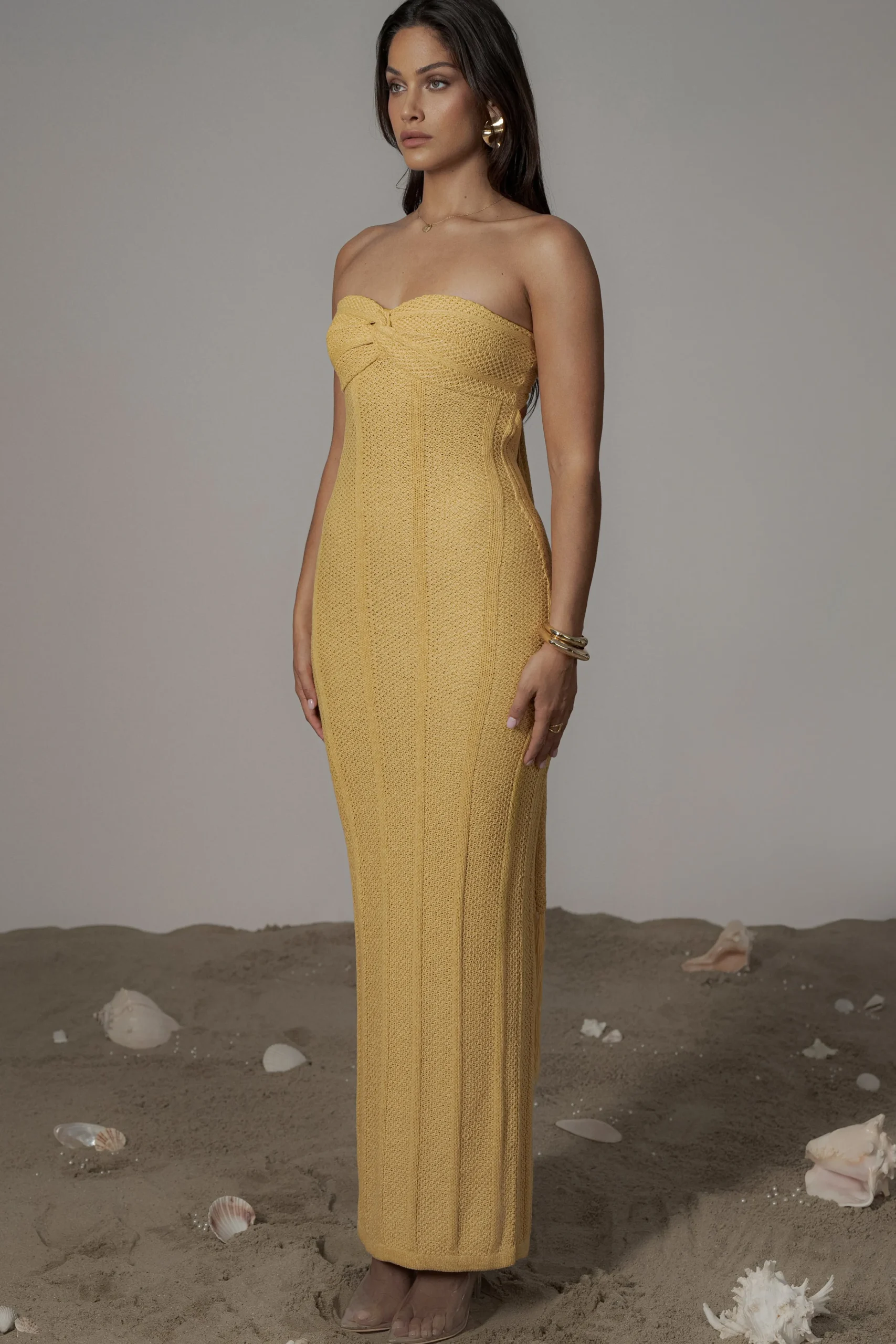 Yellow Blanca Strapless Maxi Dress*JLUXLABEL Clearance