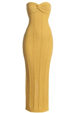Yellow Blanca Strapless Maxi Dress*JLUXLABEL Clearance