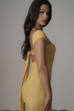 Yellow Blanca Strapless Maxi Dress*JLUXLABEL Clearance