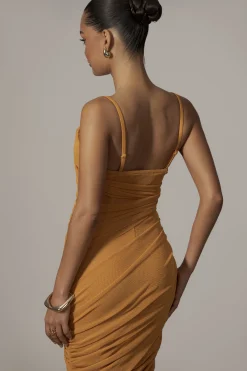 Yellow Catalina Lurex Knit Maxi Dress*JLUXLABEL Online