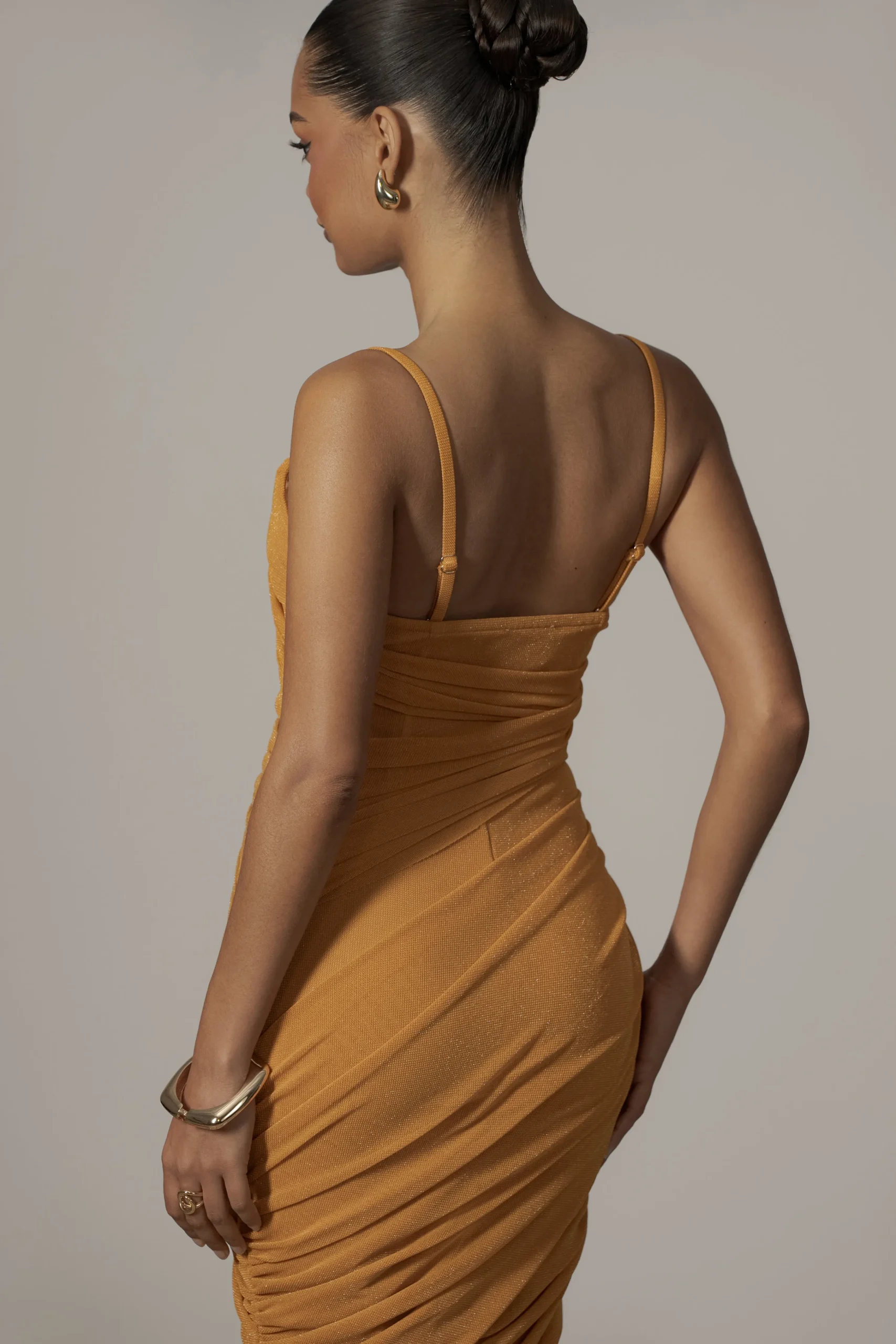 Yellow Catalina Lurex Knit Maxi Dress*JLUXLABEL Online