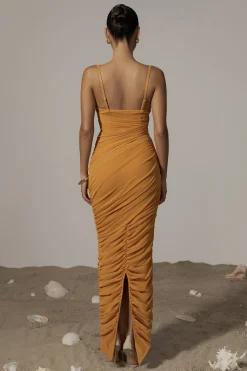 Yellow Catalina Lurex Knit Maxi Dress*JLUXLABEL Online