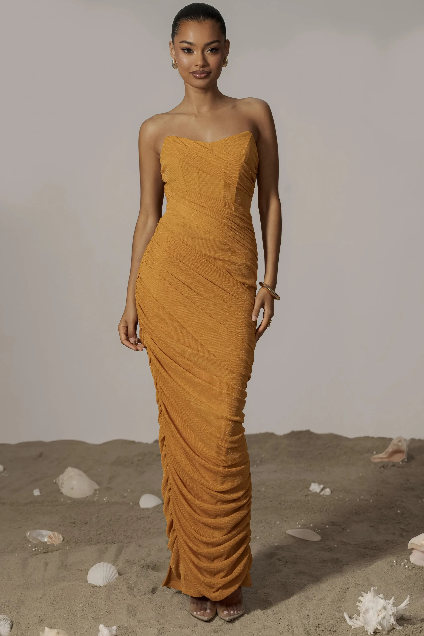 Yellow Catalina Lurex Knit Maxi Dress*JLUXLABEL Online