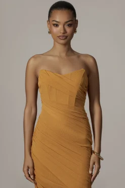 Yellow Catalina Lurex Knit Maxi Dress*JLUXLABEL Online