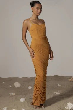 Yellow Catalina Lurex Knit Maxi Dress*JLUXLABEL Online