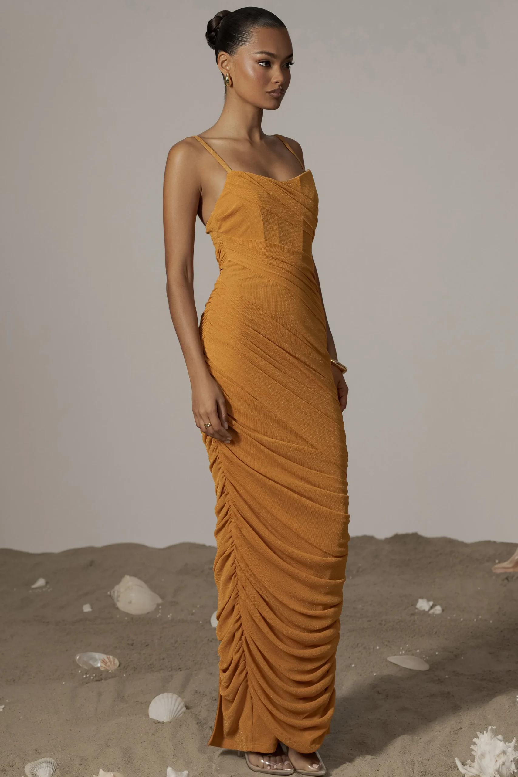 Yellow Catalina Lurex Knit Maxi Dress*JLUXLABEL Online