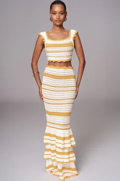 Yellow Corazon Ruffle Skirt Set*JLUXLABEL Discount