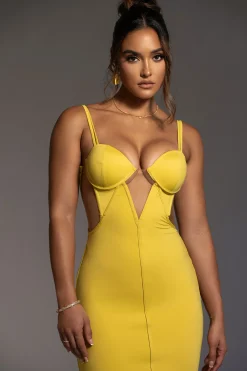 Yellow Enchantment Bustier Maxi Dress*JLUXLABEL Fashion