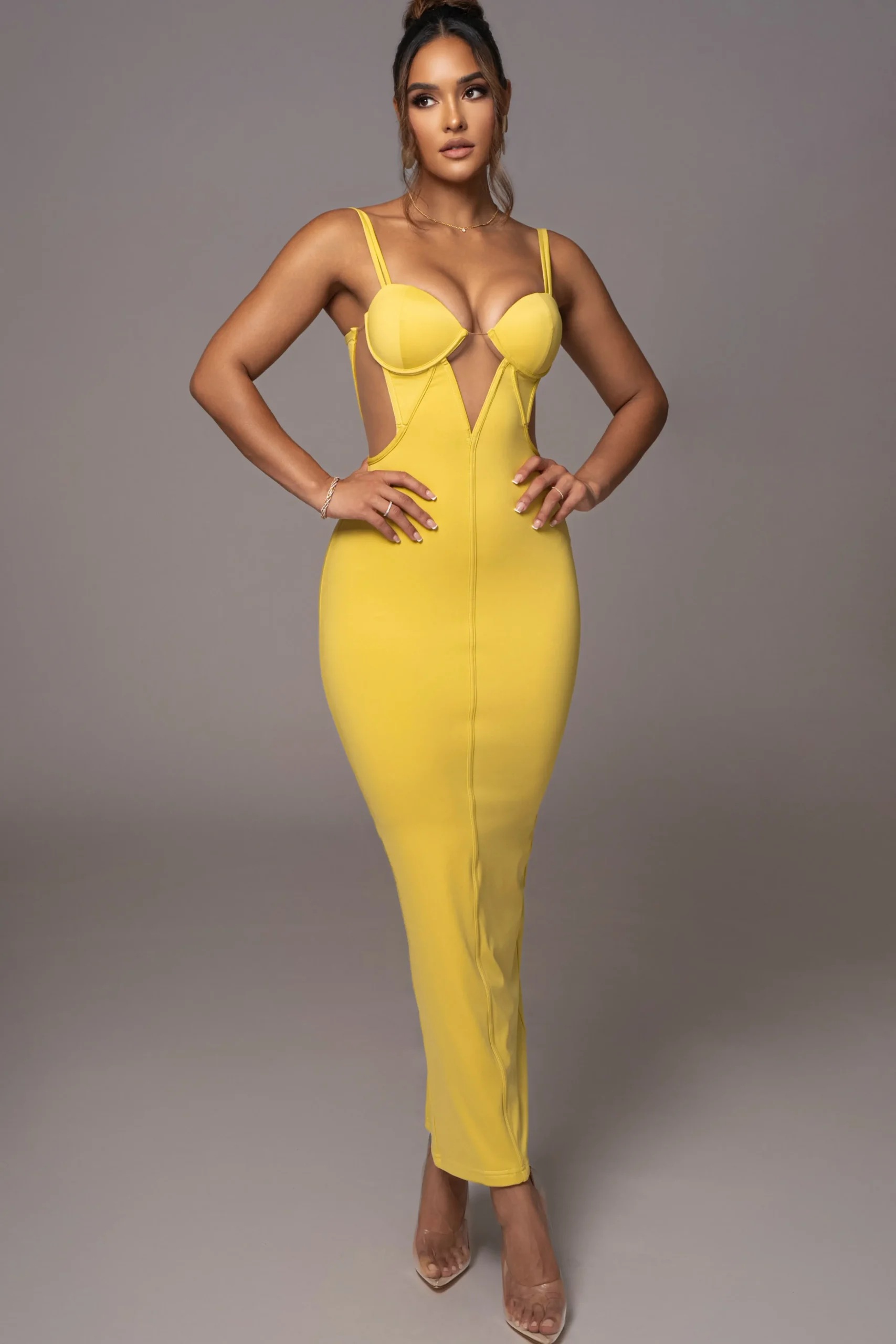 Yellow Enchantment Bustier Maxi Dress*JLUXLABEL Fashion