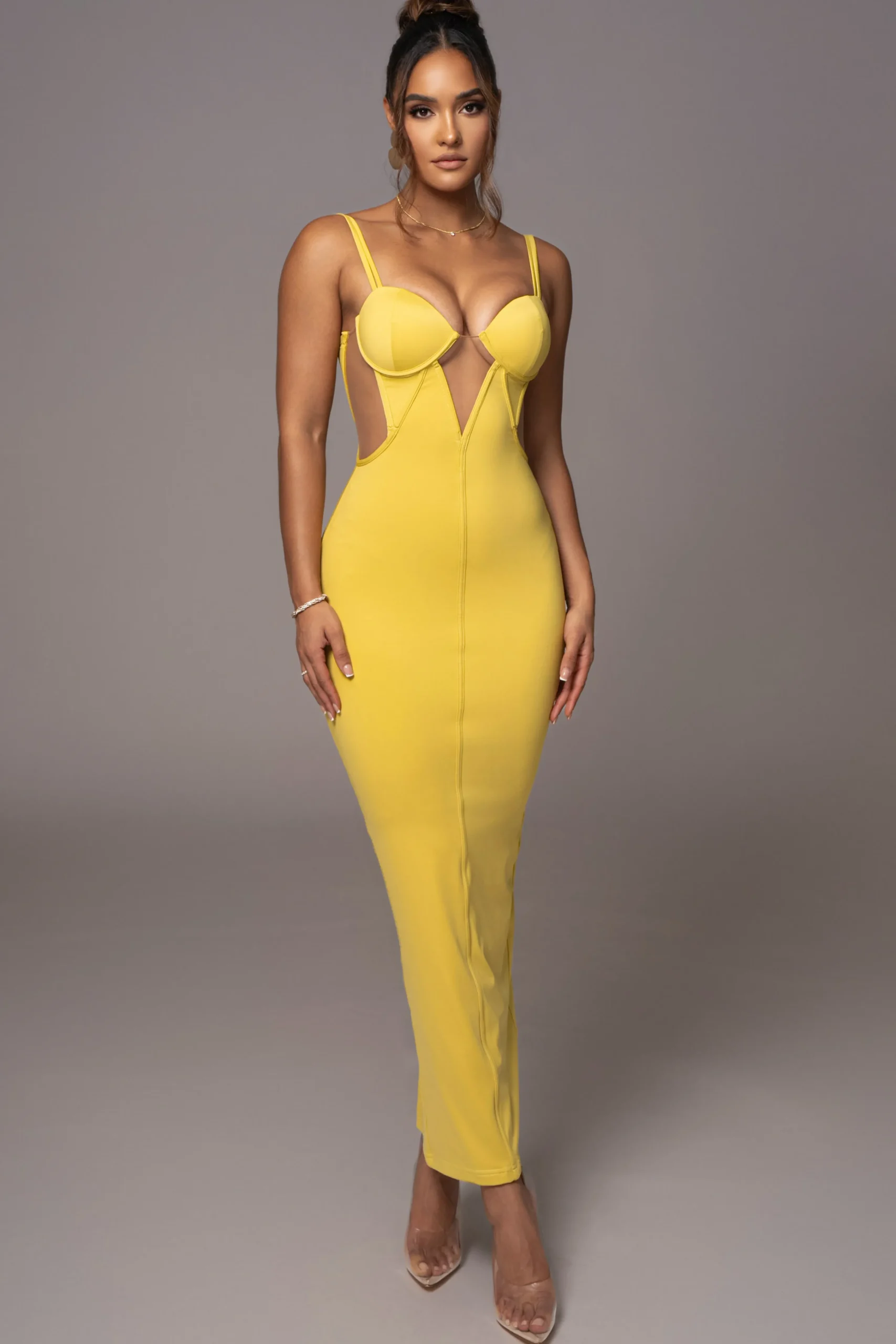 Yellow Enchantment Bustier Maxi Dress*JLUXLABEL Fashion