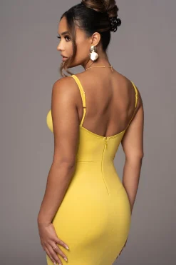 Yellow Enchantment Bustier Maxi Dress*JLUXLABEL Fashion