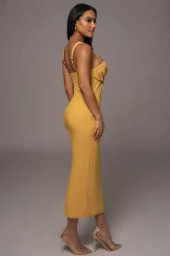 Yellow Linen Visions Of You Dress*JLUXLABEL Discount