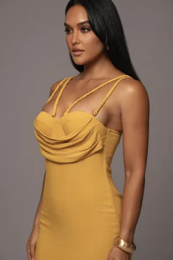 Yellow Linen Visions Of You Dress*JLUXLABEL Discount