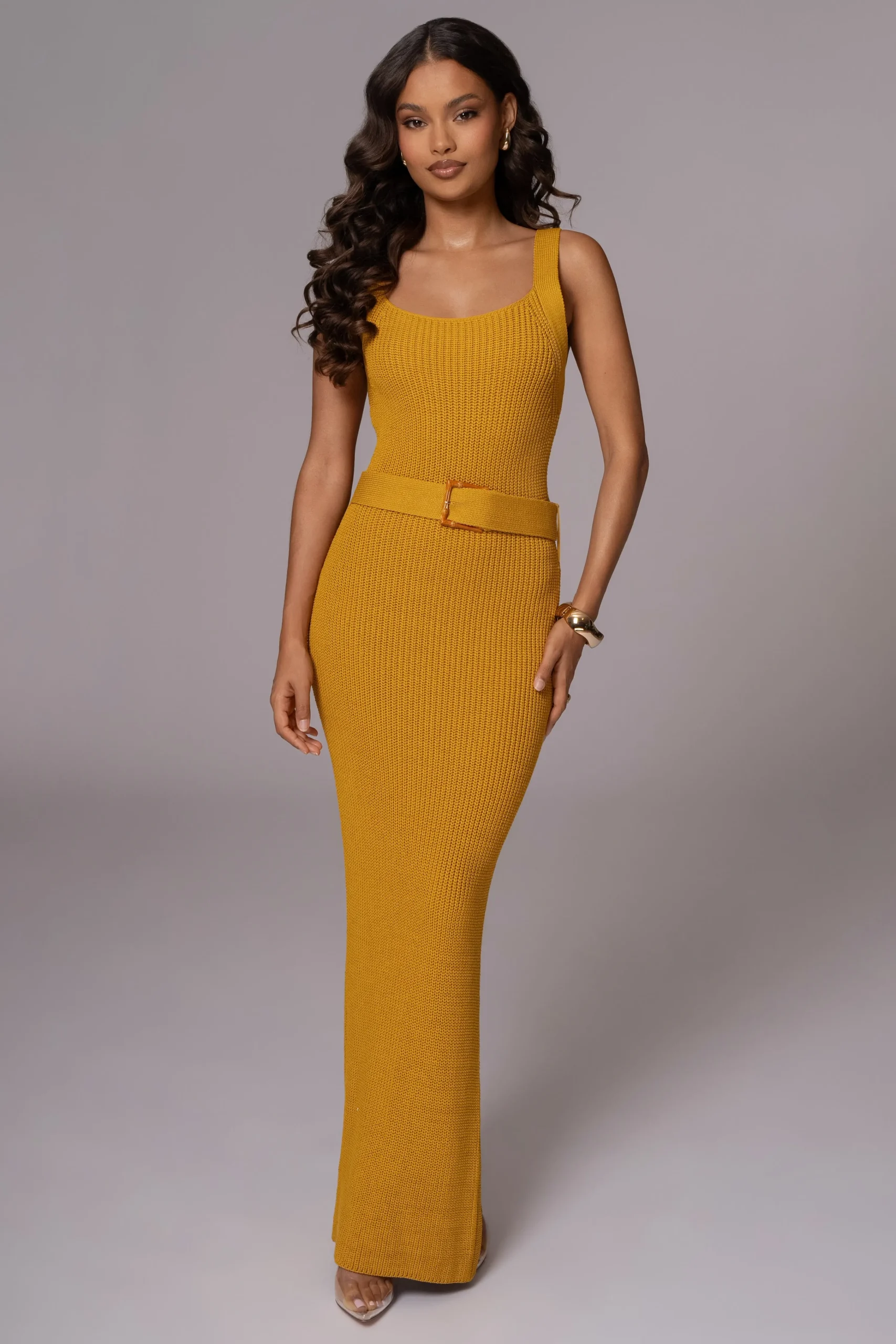 Yellow Moonrise Ribbed Maxi Dress*JLUXLABEL Outlet