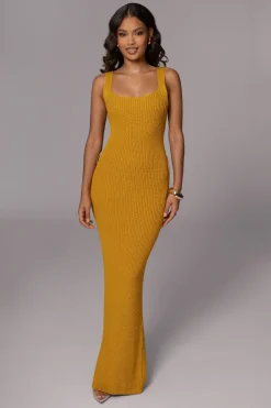Yellow Moonrise Ribbed Maxi Dress*JLUXLABEL Outlet