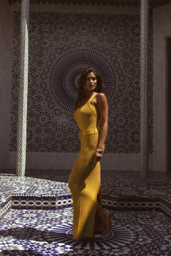 Yellow Moonrise Ribbed Maxi Dress*JLUXLABEL Outlet