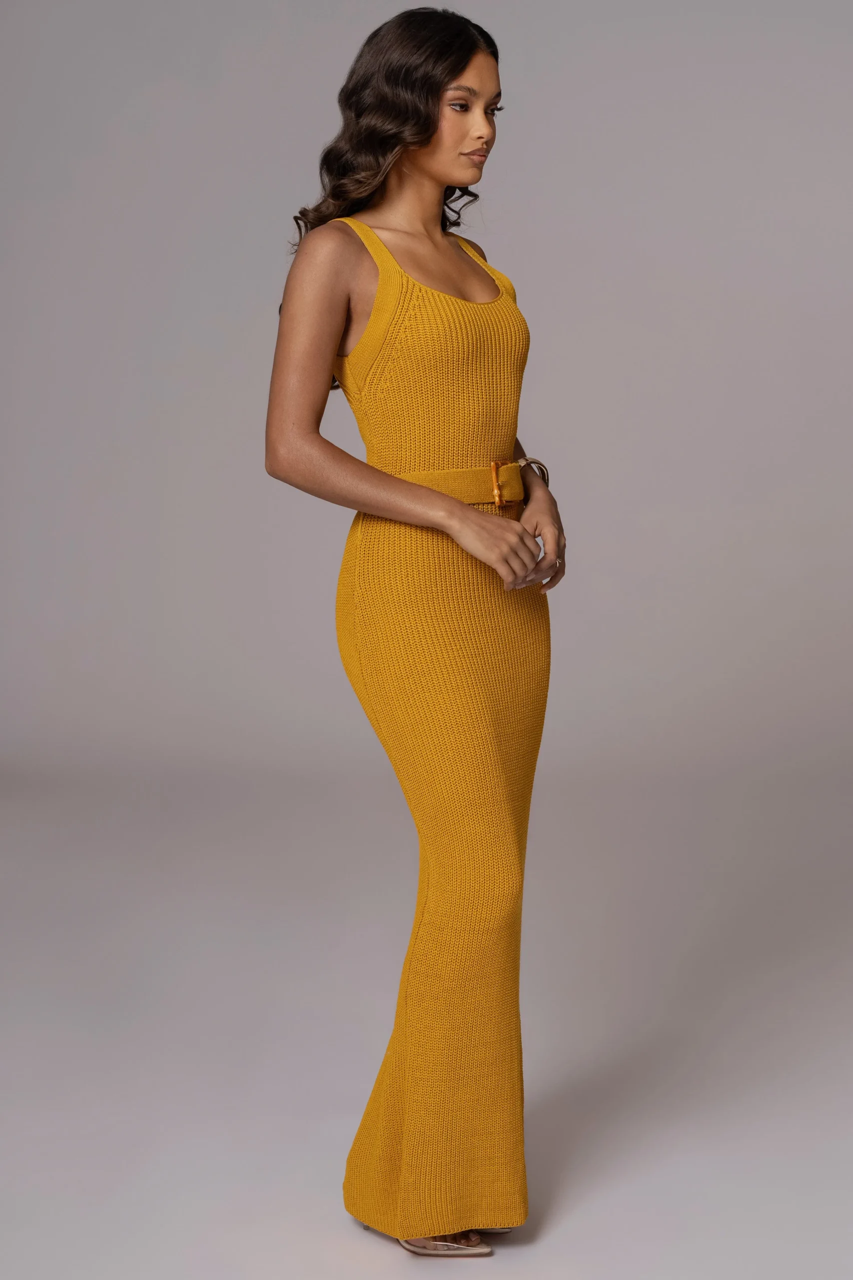 Yellow Moonrise Ribbed Maxi Dress*JLUXLABEL Outlet