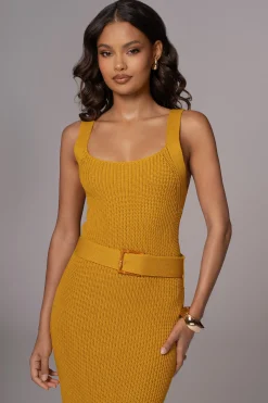 Yellow Moonrise Ribbed Maxi Dress*JLUXLABEL Outlet