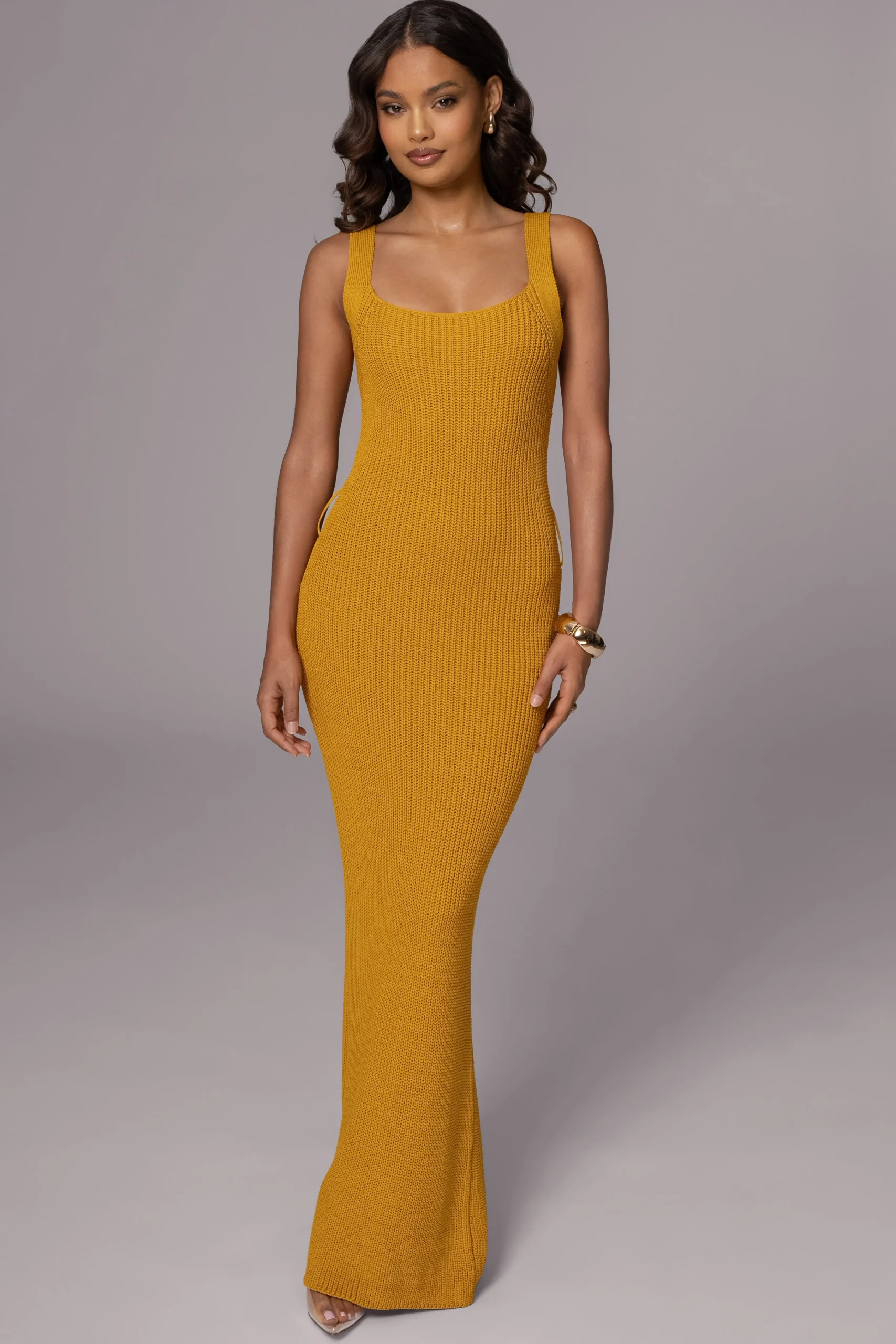 Yellow Moonrise Ribbed Maxi Dress*JLUXLABEL Outlet