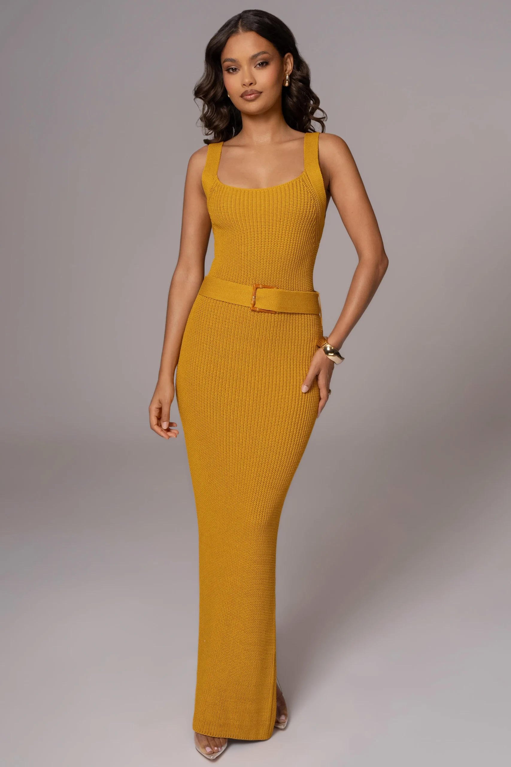 Yellow Moonrise Ribbed Maxi Dress*JLUXLABEL Outlet