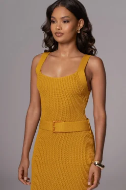 Yellow Moonrise Ribbed Maxi Dress*JLUXLABEL Outlet