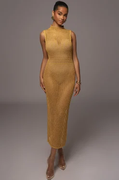 Yellow Pacific Tides Crochet Maxi Dress*JLUXLABEL Best