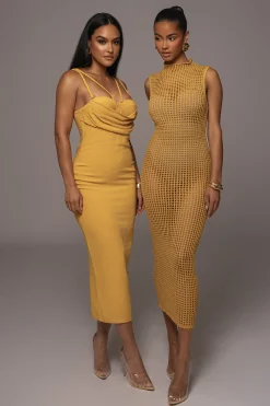 Yellow Pacific Tides Crochet Maxi Dress*JLUXLABEL Best