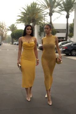 Yellow Pacific Tides Crochet Maxi Dress*JLUXLABEL Best